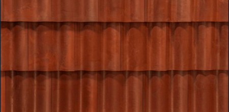 BRAVA Tuscan Clay Spanish Barrel roofing sample
