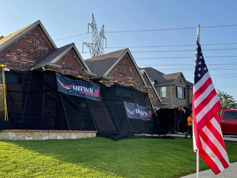 Jobsite with Hawk 3 Banner